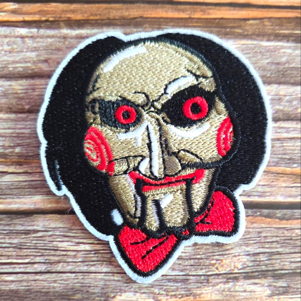 Jigsaw Horror Movie Serial Killer Saw Embroidered Iron on Patch
